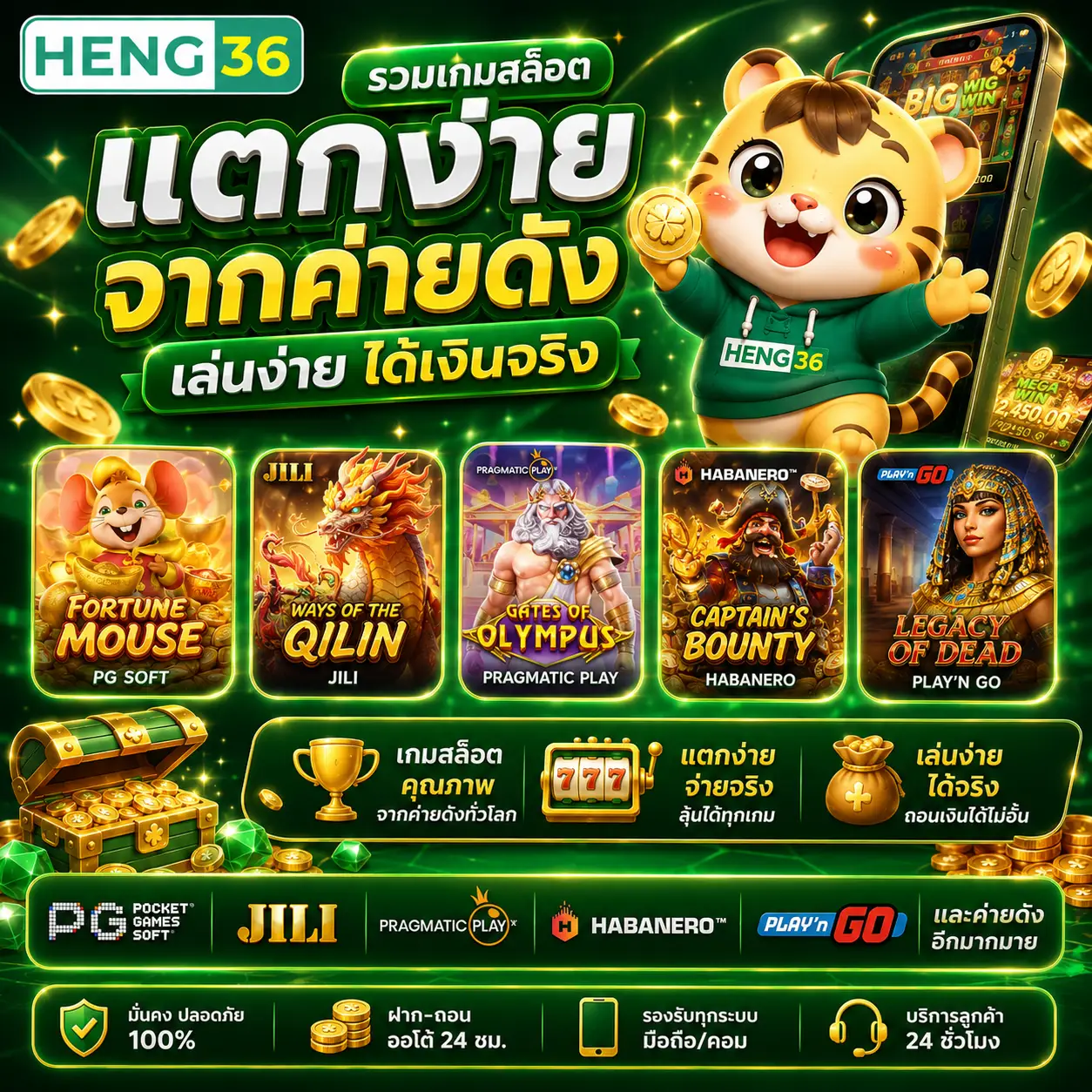 HENG36 สล็อตเว็บตรง แตกง่าย แจ็คพอตแตกบ่อย