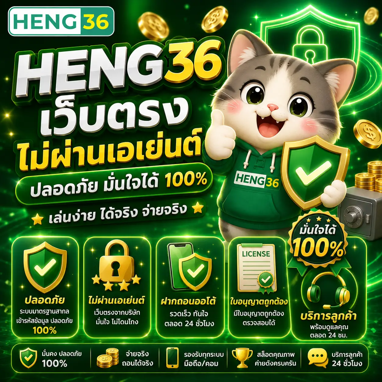 HENG36 เว็บสล็อตเว็บตรง ไม่ผ่านเอเย่นต์ แตกง่าย ฝากถอนออโต้